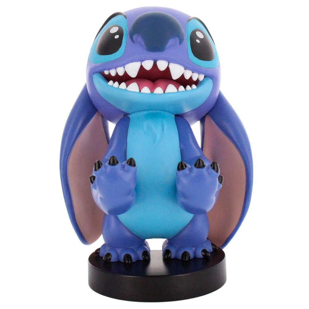 Vue latérale du support Cable Guy Stitch Disney montrant l’ergonomie pour la manette