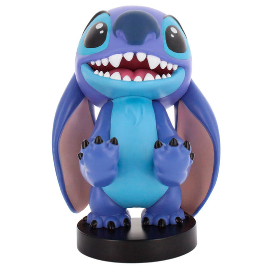 Vue latérale du support Cable Guy Stitch Disney montrant l’ergonomie pour la manette