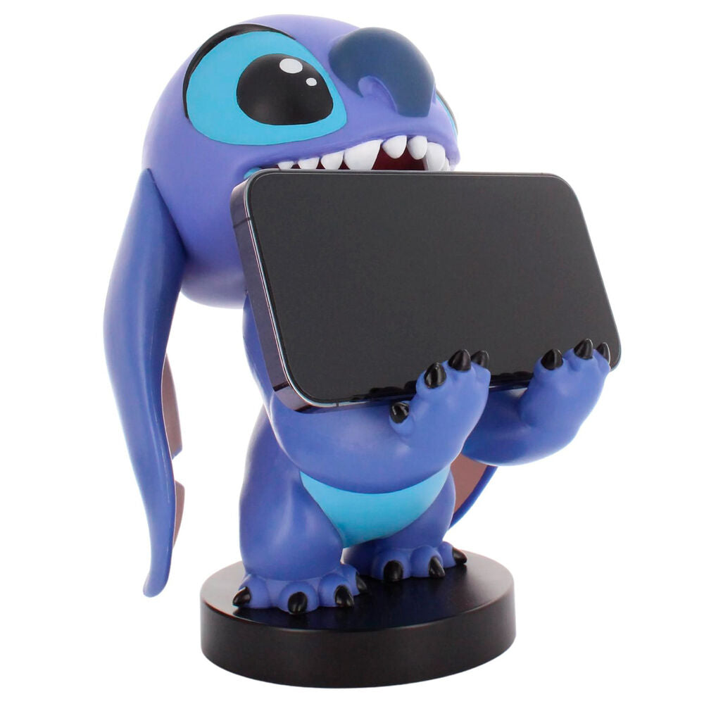 Image du support Cable Guy Stitch Disney avec un smartphone Android compatible