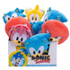 Peluches Sonic the Hedgehog Wave 11 assorties en présentation sur fond blanc
