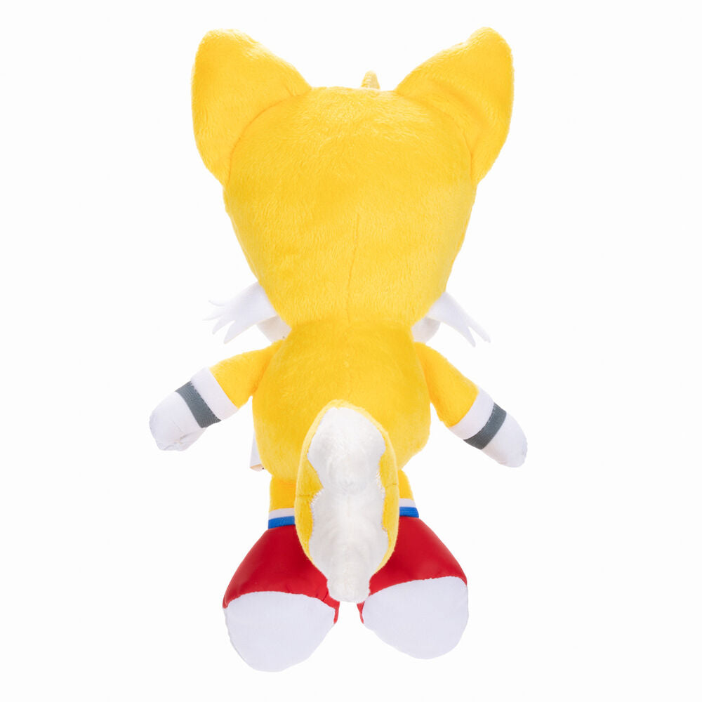Détail des yeux et du visage expressif de la peluche Sonic the Hedgehog Wave 11