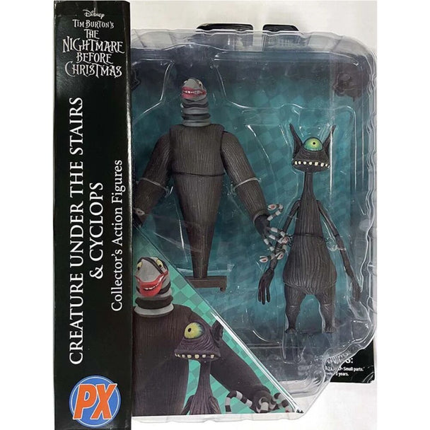 Figurine articulée Cyclops de Nightmare Before Christmas, hauteur 18 cm, présentation détaillée sur fond neutre