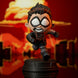 Statue en résine Winter Soldier en pleine course sur sa base noire élégante, édition limitée Marvel