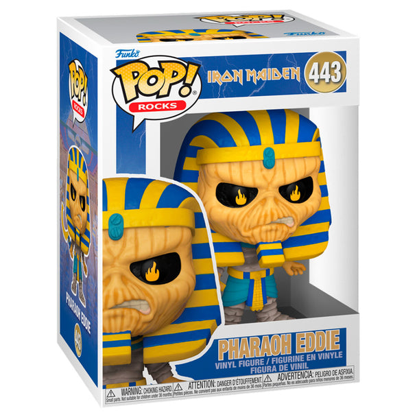 Boîte cadeau de la figurine Funko POP Iron Maiden Pharoah Eddie, packaging officiel et design attractif