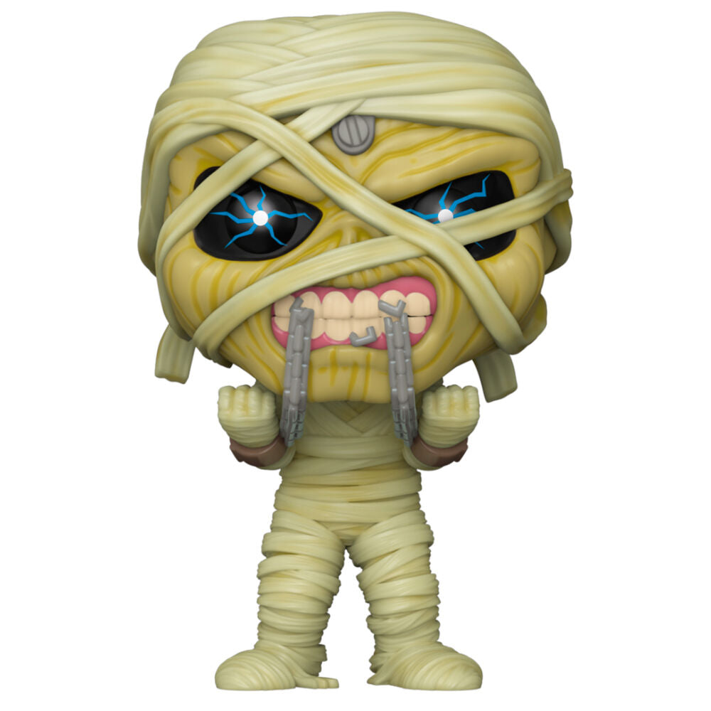 Figurine Funko POP de 9 cm représentant Eddie Momie, mascotte d'Iron Maiden, en vinyle dans sa boîte cadeau