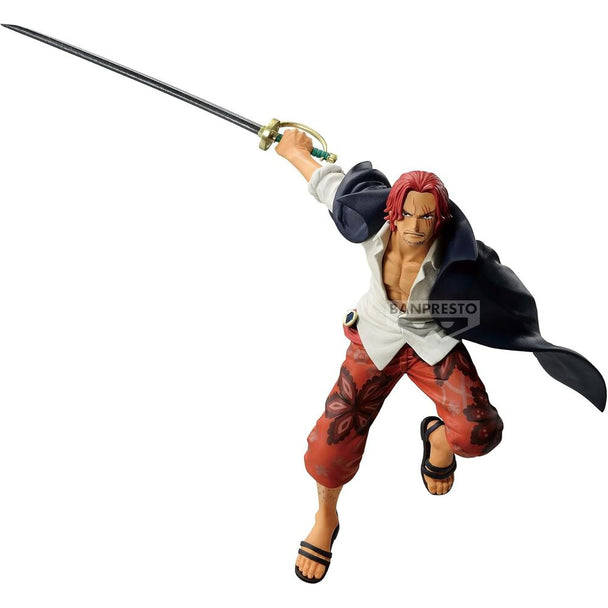 Figurine Shanks One Piece 17cm vue de face avec détails précis et couleurs vives