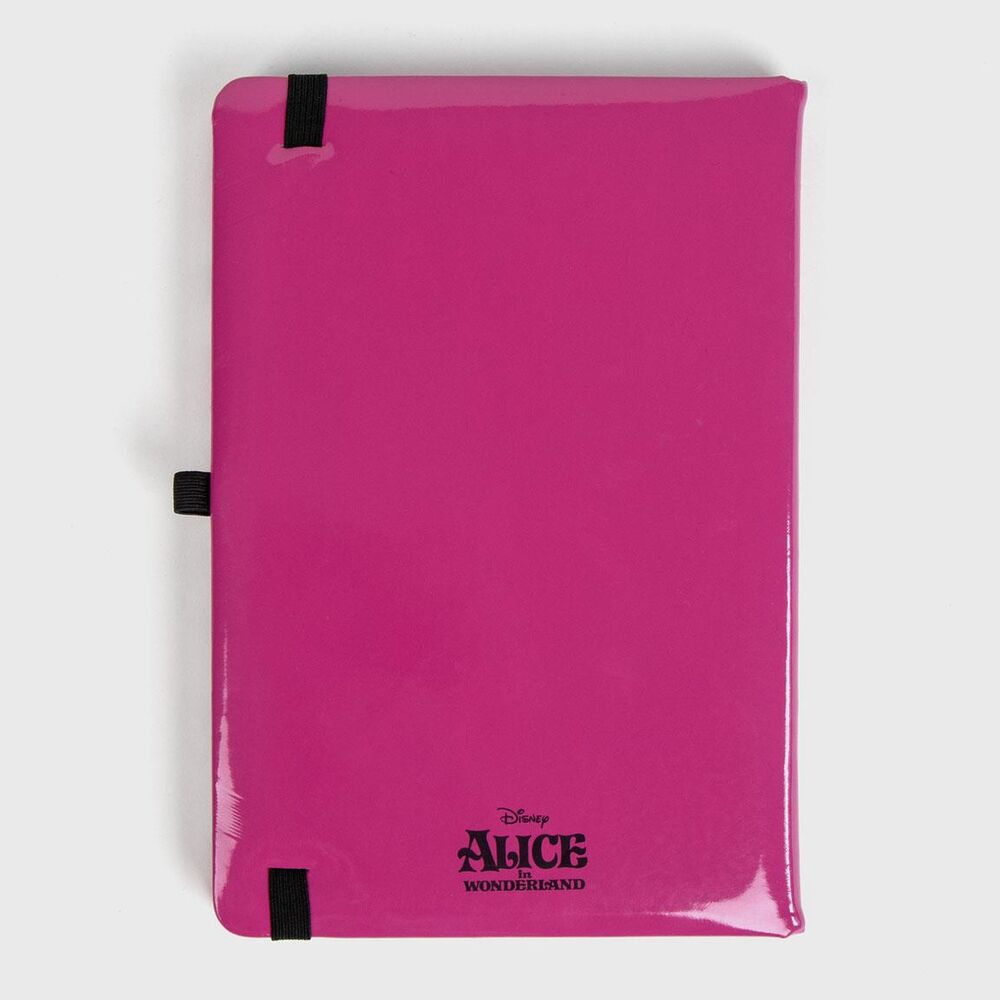 Pages lignées ouvertes du cahier Alice au Pays des Merveilles pour prise de notes facile