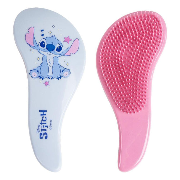 Détail de la poignée ergonomique de la brosse à cheveux Disney Stitch CERDÁ pour un usage confortable