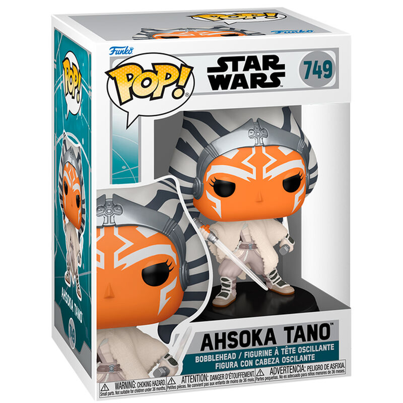 Figurine Funko POP Ahsoka Tano de 9 cm en vinyle avec détails précis et couleurs vives dans sa boîte cadeau Star Wars