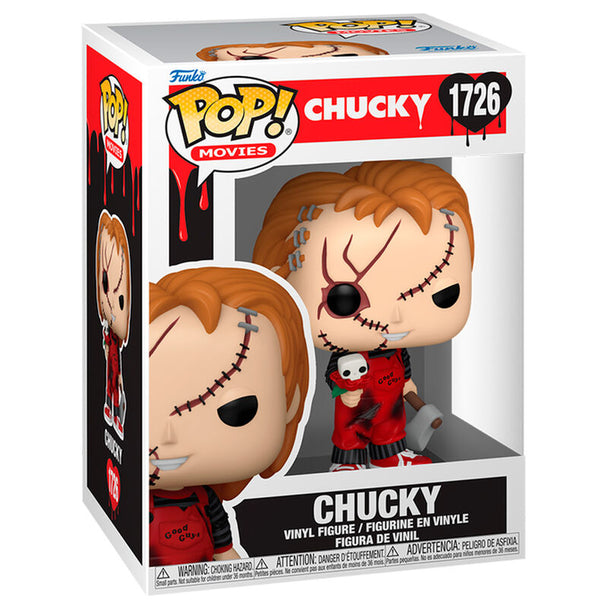 Figurine Funko POP Chucky Valentine en vinyle de 9 cm présentée dans sa boîte cadeau officielle