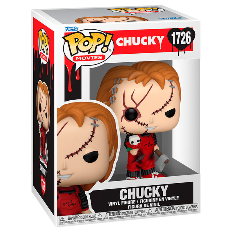 Figurine Funko POP Chucky Valentine en vinyle de 9 cm présentée dans sa boîte cadeau officielle