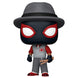 Boîte cadeau officielle Funko POP contenant la figurine Spider-Man Miles Morales City Sounds, avec logo Marvel et design attractif