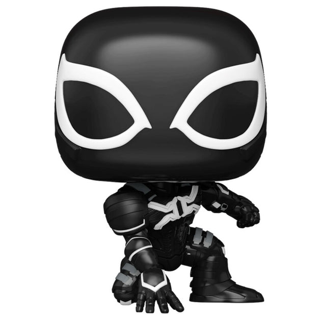 Packaging de la figurine Funko POP Spider-Man 2 Black Suit Harry Osborn montrant le design et le logo officiel Funko.
