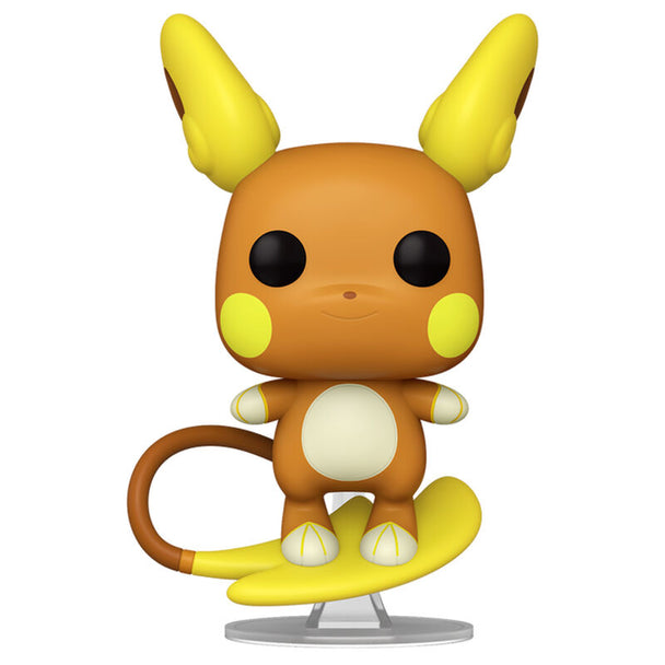 Vue rapprochée de la figurine Funko POP Alolan Raichu montrant les traits distinctifs et la finition soignée