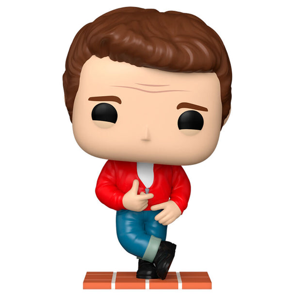 Vue rapprochée de la figurine Funko POP Jim Stark avec détails précis et couleurs vives sur fond blanc