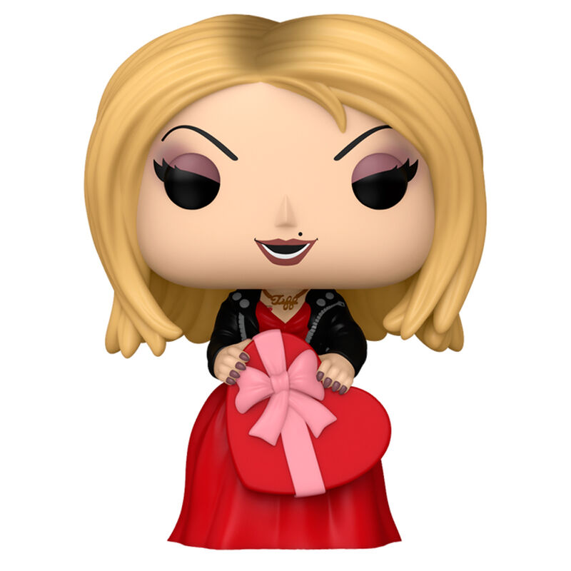 Vue latérale de la figurine Funko POP Tiffany Valentine montrant son design fidèle au personnage du film d'horreur Chucky
