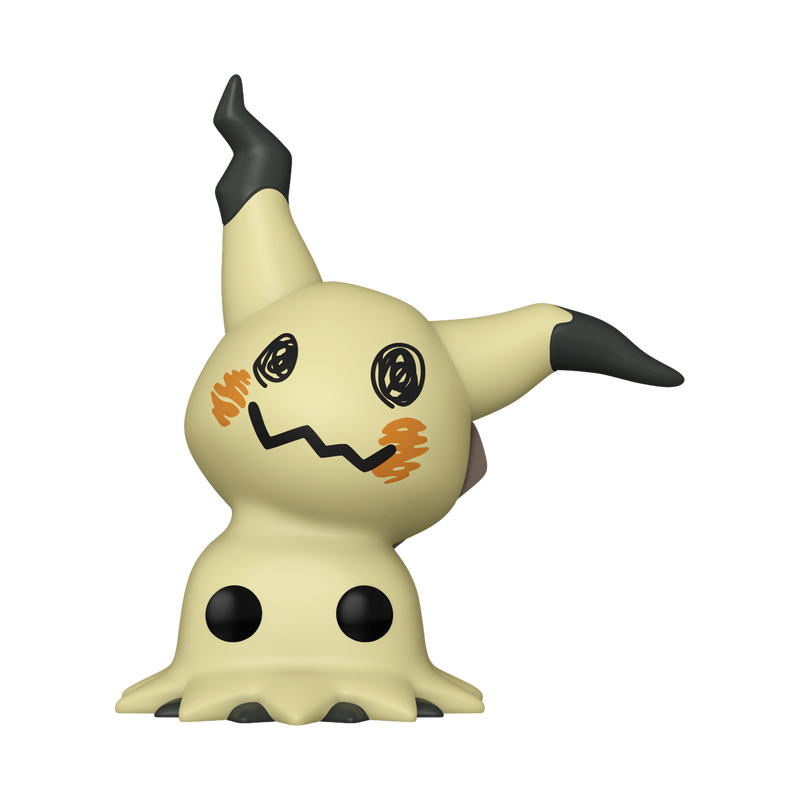 Vue rapprochée de la figurine Funko POP Mimikyu Pokémon 25 cm montrant les détails soignés et les couleurs vives
