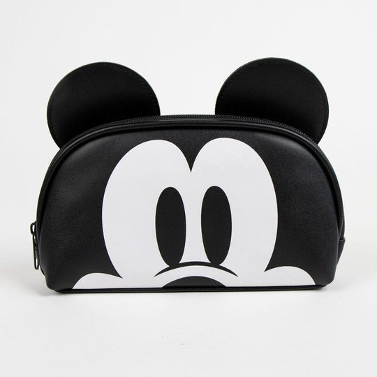 Intérieur spacieux du vanity case Disney Mickey avec compartiments pour maquillage