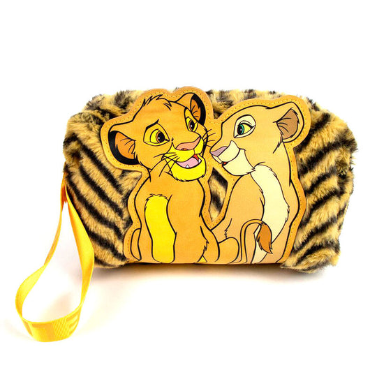 Vue de face de la trousse vanity Disney Le Roi Lion CERDÁ avec illustration colorée du personnage Simba.
