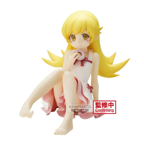 Figurine Shinobu Oshino vue de face avec détails précis et couleurs vives