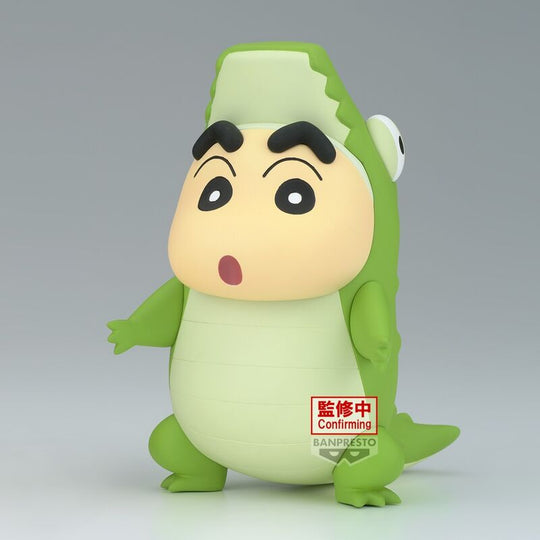 Zoom sur les détails colorés et la finition de la figurine Crayon Shinchan Goat ver.B