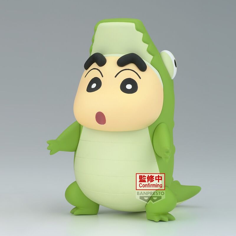 Zoom sur les détails colorés et la finition de la figurine Crayon Shinchan Goat ver.B