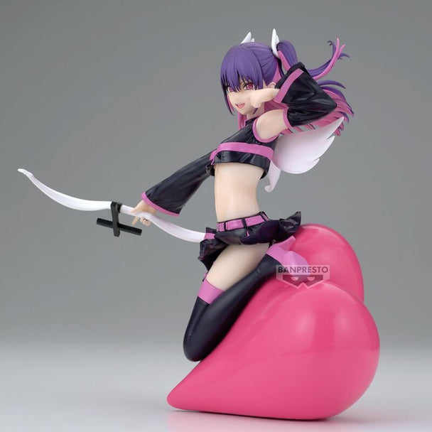 Profil latéral de la figurine Miriella Poppin Heart montrant ses couleurs vives et son design soigné