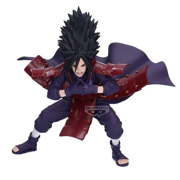 Figurine Madara Uchiha Naruto Shippuden 13cm vue de face avec détails précis et couleurs vives