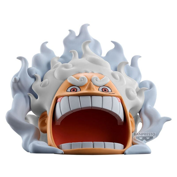 Figurine Monkey D Luffy Gear 5 de 10 cm issue du volume 3 de One Piece, fabriquée par BANPRESTO, idéale pour collectionneurs.