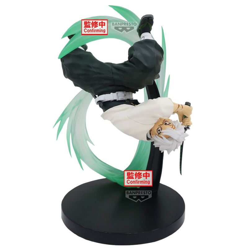 Figurine Sanemi Shinazugawa 17cm de Demon Slayer en pose dynamique, détails précis et couleurs vives