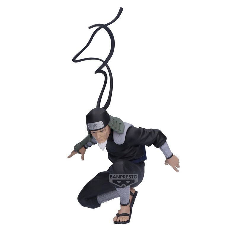 Profil gauche de la figurine Sarutobi Hiruzen Naruto Shippuden, finition soignée et couleurs vives