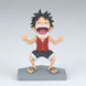 Zoom sur les détails du visage de la figurine Luffy & Nico Robin World Collectable 10cm