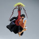 Gros plan sur le visage expressif de Monkey D Luffy Battle Record 15cm