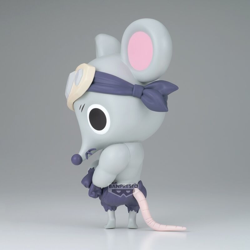 Gros plan sur le visage expressif de la figurine Muscular Mice Demon Slayer no Yaiba