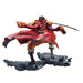 Gros plan sur le visage expressif de la figurine Gold D Roger One Piece de 9 cm