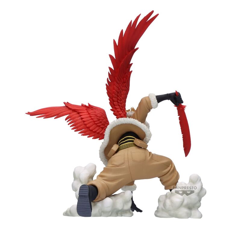 Figurine Hawks posée sur socle avec éclairage mettant en valeur les couleurs