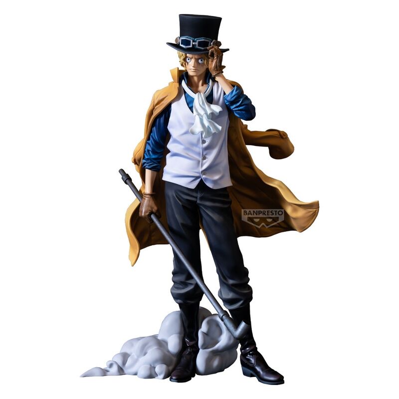 Figurine BANPRESTO Sabo The Brush 30cm montrant les détails sculpturaux et la pose dynamique