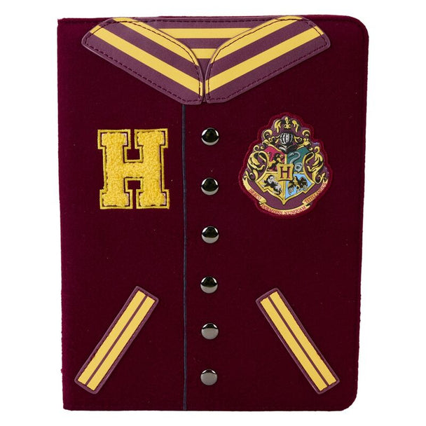 Carnet Harry Potter Gryffindor Loungefly en simili cuir vegan avec broderies et appliqués colorés