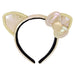 Détail du bord métallique moulé en forme d'oreilles sur le serre-tête Hello Kitty Loungefly édition anniversaire