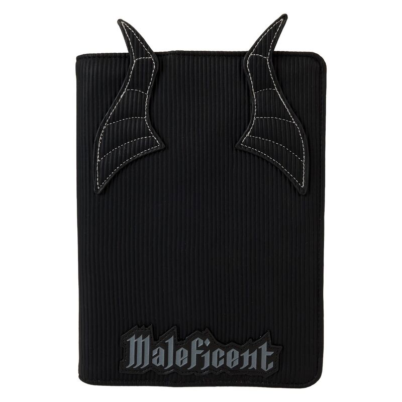 Carnet Loungefly Maléfique Disney Villains fermé avec simili cuir vegan et détails imprimés