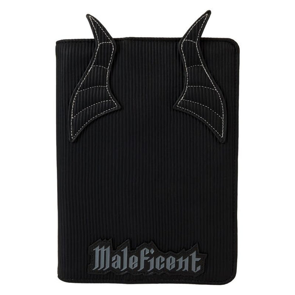 Carnet Loungefly Maléfique Disney Villains fermé avec simili cuir vegan et détails imprimés