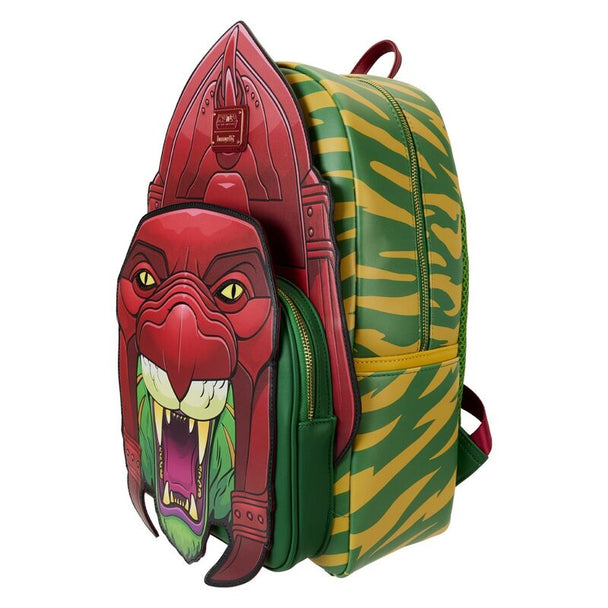 Détail des bretelles rembourrées et ajustables du sac à dos Battle Cat Loungefly pour un confort optimal