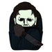 Détail des bretelles rembourrées et ajustables du sac à dos Michael Myers Loungefly Halloween
