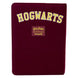 Vue détaillée du carnet Gryffindor Loungefly montrant les patchs en chenille et boutons métalliques
