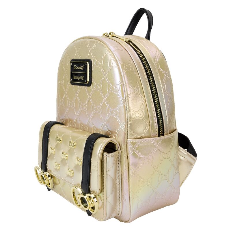 Poche avant avec rabat et fermeture pression du sac à dos Hello Kitty Loungefly 50e anniversaire