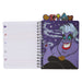 Pages lignées du carnet montrant illustrations originales des méchants Disney