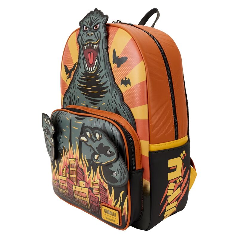 Bandoulières rembourrées et ajustables du sac à dos Loungefly Godzilla pour un port confortable
