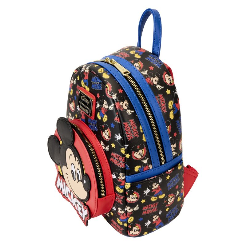 Poche avant zippée du sac à dos Loungefly Disney avec fermeture en métal doré élégant