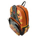 Intérieur du sac à dos Loungefly Godzilla avec doublure assortie et poche principale zippée