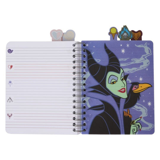 Feuille d'autocollants incluse avec motifs des vilains Disney pour personnalisation